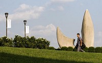 Indiana University Southeast student Johnny White, of Jeffersonville, walks into class in the Paul W. Ogle Cultural and Community Center on Thursday afternoon in New Albany. Staff photo by Christopher Fryer