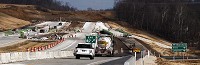 Northbound traffic comes off I-69 at the Bloomfield/Crane exit Monday afternoon, turning onto U.S. 231. The new section of the interstate to Evansville has been open two weeks, but traffic remains light on the highway. David Snodgress | Herald-Times