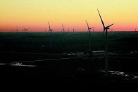 FROM ABOVE: The wind farm in eastern Tipton County as seen from an airplane Thursday evening. This week&rsquo;s meeting at Tri-Central will go a long way to determining if another group of wind turbines is built in northwestern Tipton County. Staff photo by Kelly Lafferty