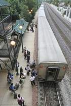 Passengers board an Amtrak train at the Big Four Depot in downtown Lafayette. / Journal and Courier file photo