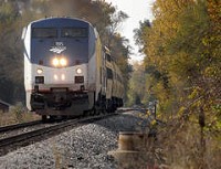 An Amtrak train bound for Chicago pulls in to the Dyer, Ind. station Thursday October 18, 2012. Amtrak rail service carrying passengers from Chicago to Indianapolis may see the end of the line if Indiana policy makers decide against picking up the bill. | Stephanie Dowell~Sun-Times Media