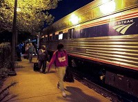 Passengers deboard the Hoosier State Amtrak train at the depot, in Lafayette, on Wednesday, August 14, 2013. By Brent Drinkut/Journal &amp; Courier - Brent Drinkut/Journal &amp; Courier