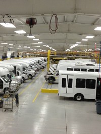 Shuttle-bus: This is Supreme Industries' shuttle-bus business in Goshen. The company is marketing the business so it can focus&nbsp; on its core operations. Photo provided