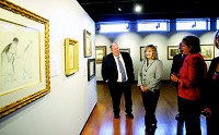 The permanent collections art gallery in the Peru High School was among the places State Superintendent of Public Instruction Glenda Ritz visited Tuesday. Tim Bath | Kokomo Tribune