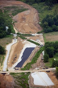 Aerial photography of I-69 construction in July 2013. Staff photo by Chris Howell