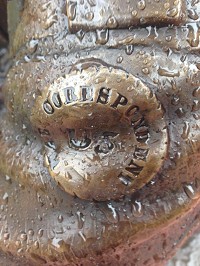 The word "correspondent" is misspelled - it's missing an "r" - on the famous World War II journalist&rsquo;s jacket on a new bronze sculpture of Ernie Pyle,&nbsp;university and Media School leaders found out Wednesday.&nbsp;MJ Slaby | Herald-Times