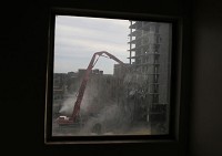Demolition of the old Sheraton Hotel was a landmark in clearing downtown&nbsp;Gary of an eyesore. Staff photo by Jonathan Miano