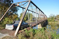 After years of delays, a project to repair and restore Bridge 45 on Washington Road east of Wheatland finally looks to be ready to begin. The bridge opened in 1903 and is one of the few remaining iron-truss bridges still in use in Indiana. Staff photo by Gayle R. Robbins