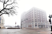 The Cornerstone Building at 500 S. Main Street, also known as Hotel Elkhart, was award Regional Cities Initiative funding to develop it into a commercial and residential center for downtown Elkhart. Staff photo by Jennifer Shephard