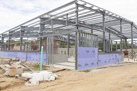 The Greene County Jail expansion is coming together, with the project running on schedule. Staff photo by Sabrina Stockrahm