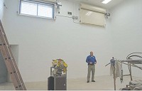 Sheriff Terry Stoffel explained the windows are retractable so they can let fresh air in on nice days. Staff photo by Heather Cox