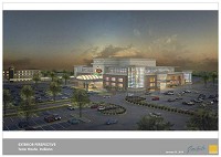 Possible casino:&nbsp;A state analysis estimates 800,000 to 1.1 million people would visit a proposed Vigo County casino annually, generating $85 million to $105 million in adjusted gross receipts each year. This conceptual artist&rsquo;s rendering shows a possible Spectacle Entertainment casino on Terre Haute&rsquo;s east side next to a Home2 Suites by Hilton hotel. Spectacle says they&nbsp;are just sketches to illustrate the potential casino and are not site-specific plans. Submitted rendering