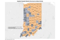 The counties surrounding Tippecanoe do not have inpatient delivery services leaving many pregnant women in rural Indiana to travel an hour away to have their babies. Image provided by Indiana Hospital Association