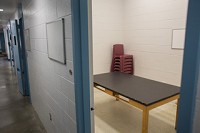 This is where the jail used to hold church services and programingfor inmates. Sheriff Chris Newton said the room only held ten inmates at a time. Staff photo by Andrew Maciejewski