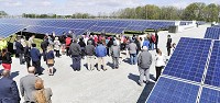 he Indiana Municipal Power Agency, along with local and state government officials, opened the Anderson 1 Solar Park May 2, 2017. The 35-acre, 5-megawatt solar farm on Park Road can provide enough power for about 500 homes. Staff file by John P. Cleary