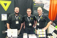 Kocolene Development Corp. employees, from left, Cory Hess, CEO Kevin Johnson and Joe Rust participated in the CBD Expo Midwest in Indianapolis on Friday and Saturday. Contributed photo