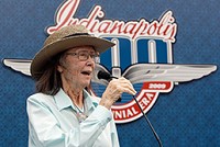 Mari Hulman George, the only child of the late Indianapolis Motor Speedway owner Tony Hulman, has promised to pass the track on to her grandchildren. (IBJ Photo/ Perry Reichanadter)