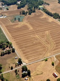 Definitely an emergency: Farmland in western Vigo County shows the effects of this summer's drought. Staff photo by Joseph C. Garza