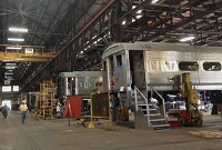 Train passengers being refurbished at Amtrak's Beech Grove facility.