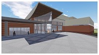 The rendering from the Elkhart Center Project website shows the proposed Elkhart Health, Fitness, Aquatics and Community Center being planned for the former YMCA site in downtown Elkhart. Photo provided by http://elkhartcenterproject.com