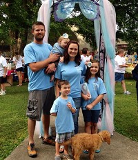 Sarah Morrison, pictured with her family, of Vincennes, lost a baby in 2008 and now counsels other families dealing with a similar loss. Provided photo