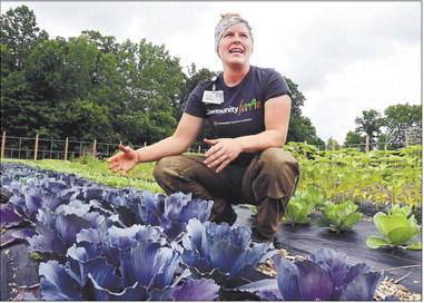 Christine Davies, farm project coordinator at Community Hospital Anderson, said “some of our goals are to improve access to food and to provide education to the community on how to grow and use fresh produce.” John P. Cleary | The Herald Bulletin
