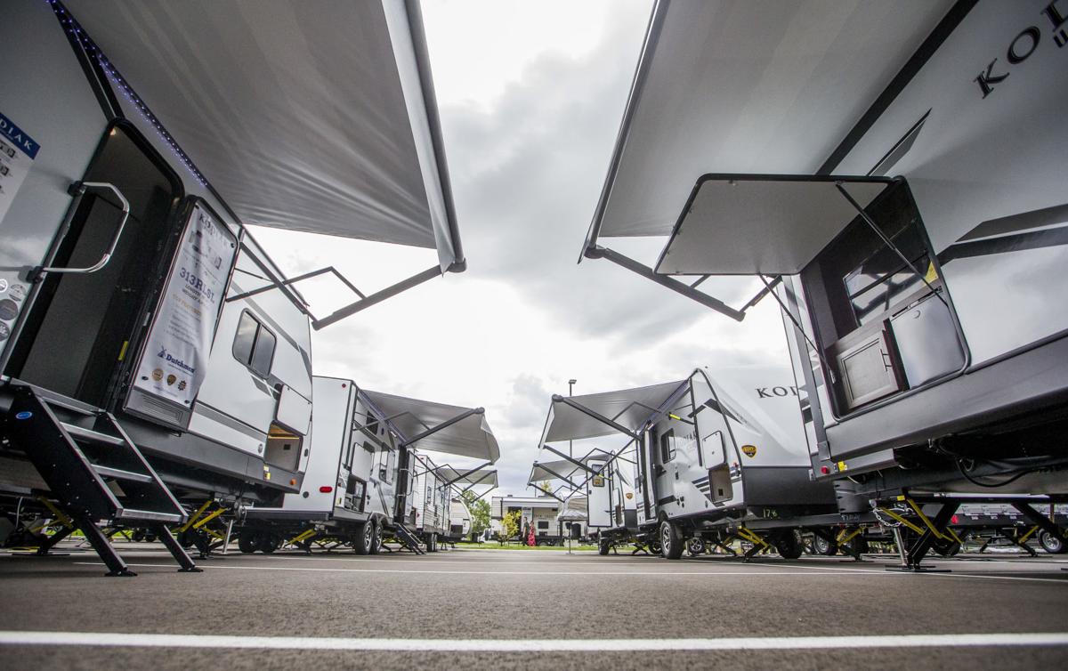 Thousands of RVs are on display during the Elkhart RV Dealer Open House, which continued through Thursday, Sept. 26, 2019. Staff photo by Robert Franklin