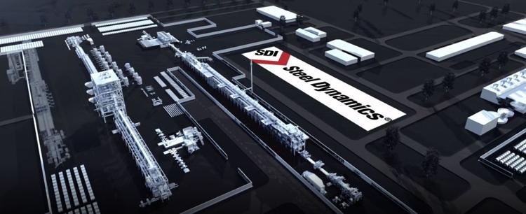 A rendering of the new steel mill Steel Dynamics plans to build in Texas, one of a few new mills that will come online over the next few years. Provided image
