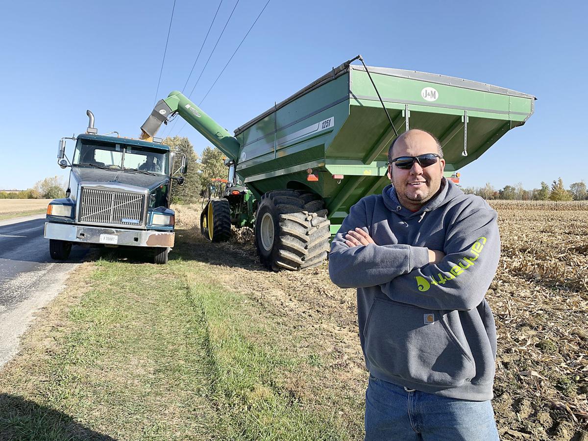 Jay Berry of Grant County is one of approximately 200 Indiana farmers who grew and harvested hemp this year. “I think a lot of guys have been sold a bill of goods about how much money they can make on this,” he says. “If it sounds too good to be true, it is.”  Staff photo by Andy Knight | The Herald Bulletin