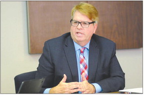 Indiana House minority leader Phil GiaQuinta, D-Fort Wayne, talks with The Herald Bulletin editorial board on Friday. Don Knight | The Herald Bulletin
