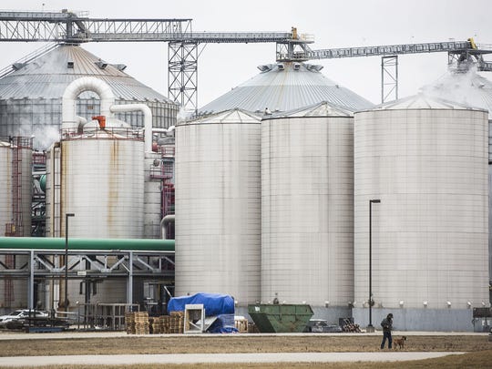 The exterior of the Cardinal Ethanol plant Friday morning.  (Photo: Jordan Kartholl / The Star Press)