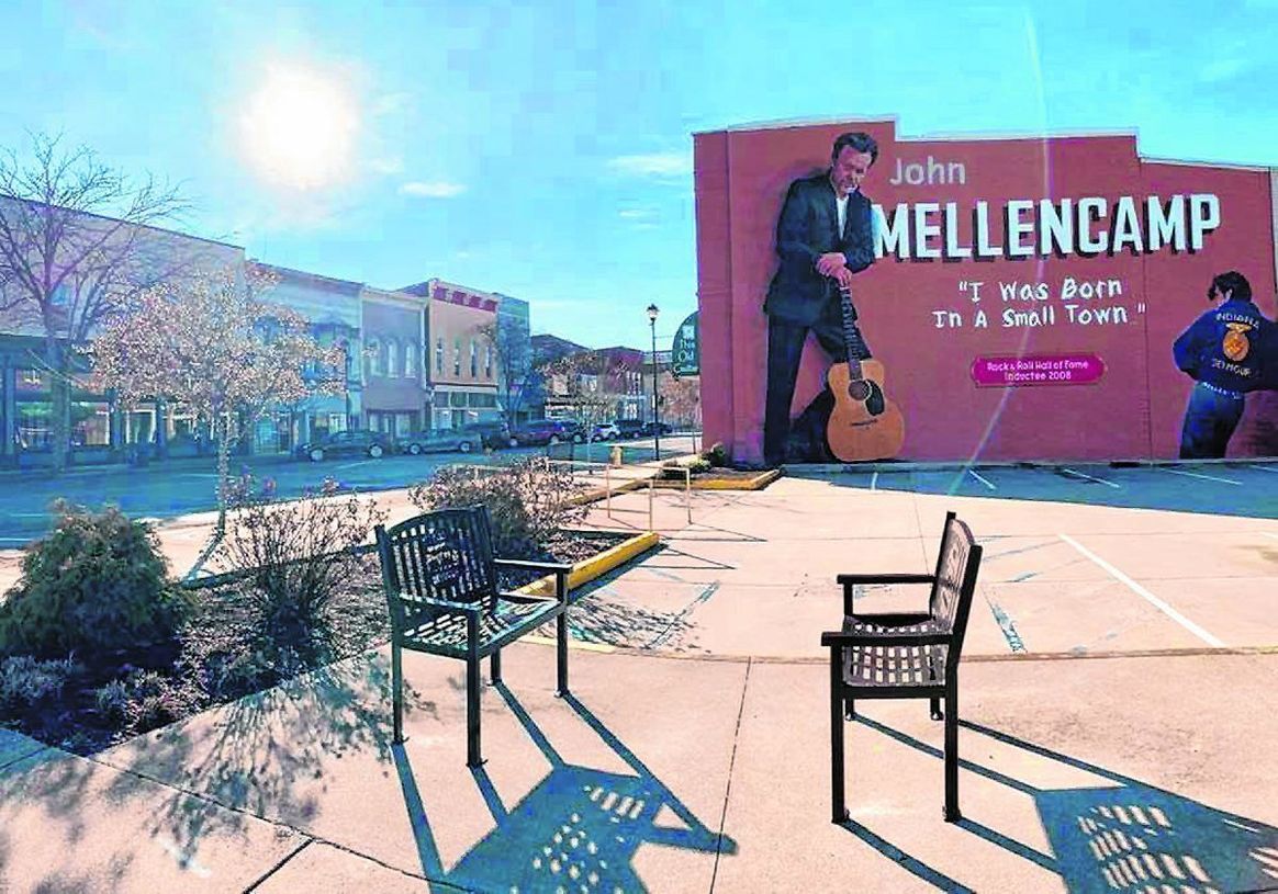 The Mellencamp family has gifted the city $50,000 to create a plaza near the John Mellencamp mural along West Second Street in downtown Seymour. Submitted photo/Emilee Newkirk