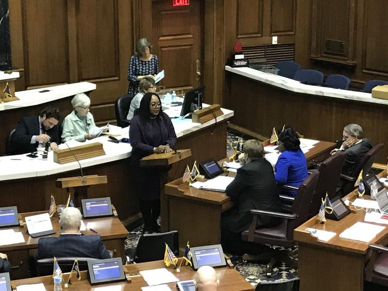 Rep. Carolyn B. Jackson, D-Hammond, supported the bill to eliminate township assessors, and said Tuesday before the House of Representatives vote that the move will save taxpayers money. (Alexandra Kukulka / Post-Tribune)