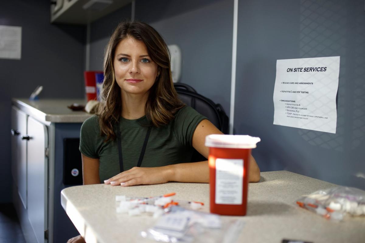 Madison Weintruat used her IUPUI education and grant funding to create a syringe service program in Marion County. She testified before a state Senate committee last week about the effectiveness of the program. Indiana University photo by Eric Rudd
