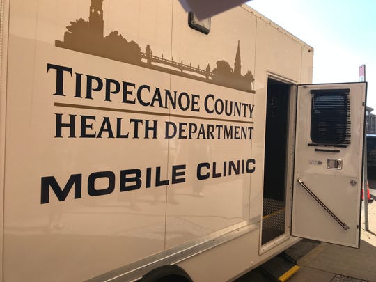 The Tippecanoe County Health Department showed off its mobile medical clinic during a presentation of its Gateway to Hope syringe service program. The mobile clinic will be used for health screens and testings, as well as a way to distribute syringes to participants in its program. (Photo: Ron WIlkins/Journal & Courier)