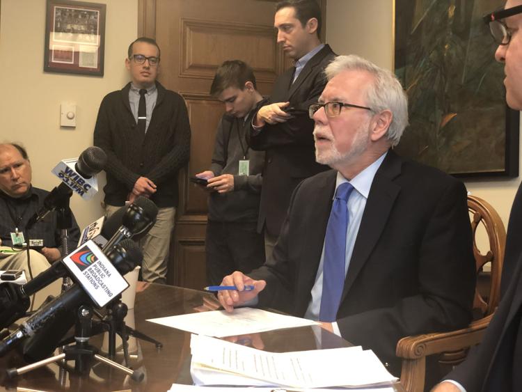 State Sen. Tim Lanane, D-Anderson, calls redistricting one of the “missed opportunities” of the 2020 legislative session. Photo by Whitney Downard | CNHI Statehouse Reporter