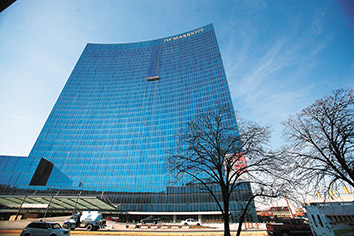 Hotel business was so bad in March, the JW Marriott and other properties opted to suspend operations. (IBJ file photo)
