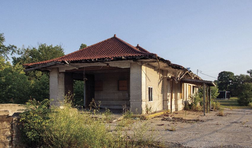Bedford's Monon Station, 1221 J Street, made it on Indiana Landmarks' 10 Most Endangered list for 2020 because it is dilapidated and had fallen victim to vandals. Staff photo by Krystal Shelter
