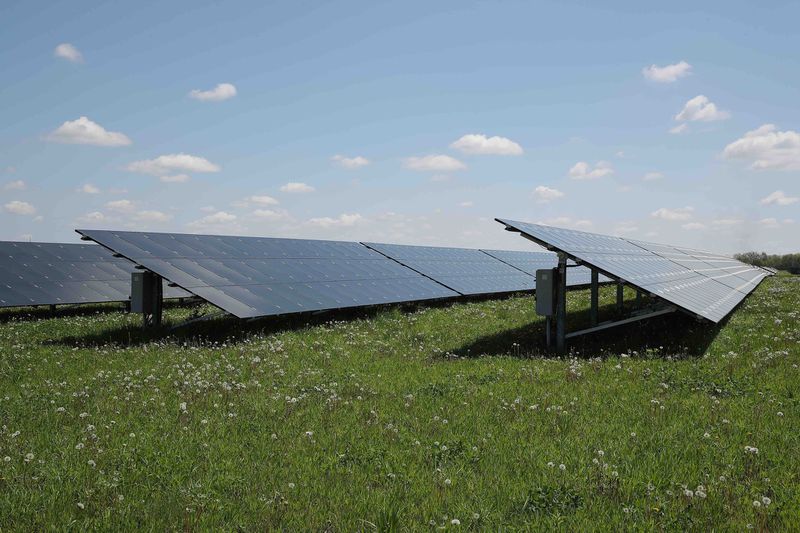 Chicago-based Invenergy previously proposed a solar panel farm in Lake County to be build by 2024. The above photo is of a solar panel farm the company built in Grand Ridge, Ill. - Original Credit: Handout (Invenergy / HANDOUT)