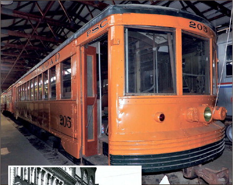 Car 205 is now preserved, with its exterior restored, in the Illinois Railway Museum in Union, near Chicago. Courtesy George Krambles Archives