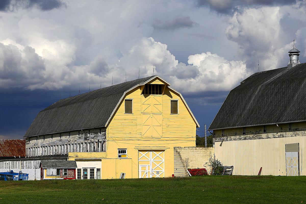 Circus Hall of Fame improvements will include a new roof on one of the barns, shown here on Oct 1, 2020. Staff photo by Tim Bath