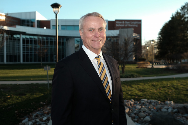 Dan Elsener has taken calculated risks at Marian since he was inaugurated as the university’s eighth president in November 2001. (IBJ photo/Eric Learned)