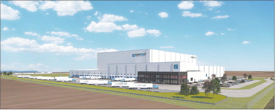 This is a rendering of the new NewCold building that will locate in the Lebanon Business Park. Submitted graphic