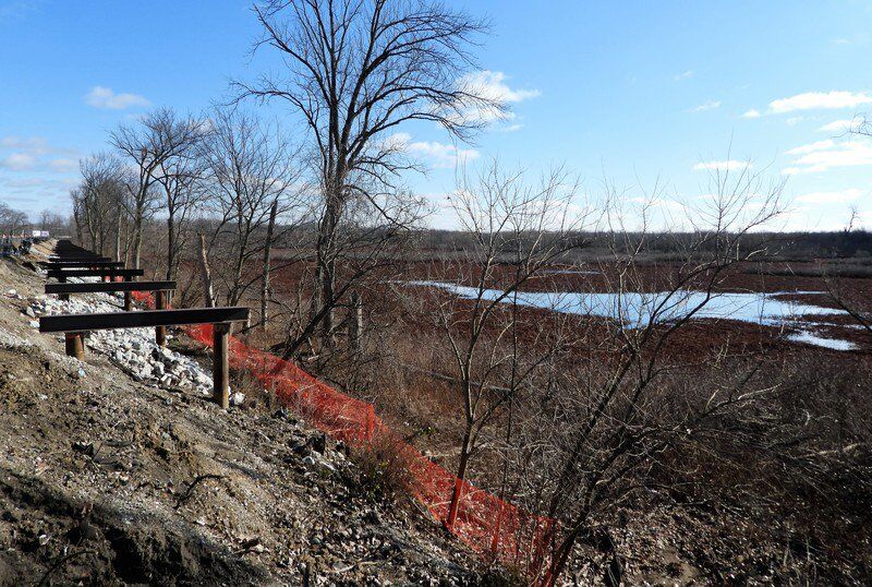 A new pedestrian walkway on the south side of U.S. 150 between West Terre Haute and Terre Haute will offer its users a clear view of the Wabashiki Fish and Wildlife Area, shown here. Staff photo by Mark Bennett