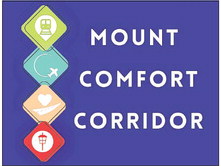 he new signs coming to the Mt. Comfort Corridor contain graphics representing each of the corridor’s four sections. SUBMITTED ILLUSTRATION