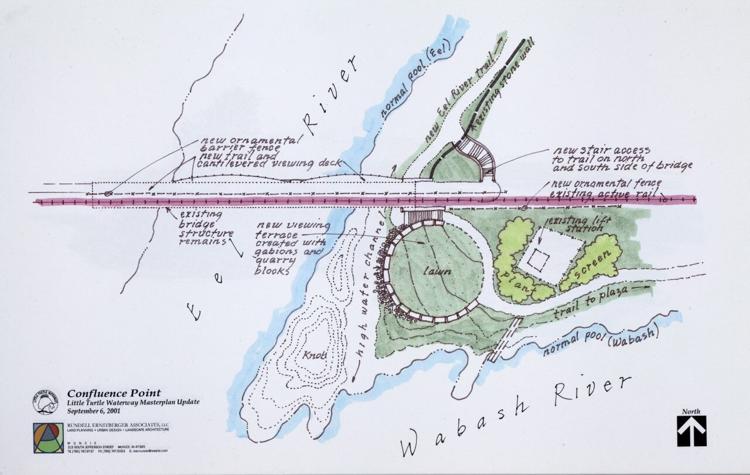A rough plan of the proposed confluence project where the Eel and Wabash rivers meet. Graphic provided