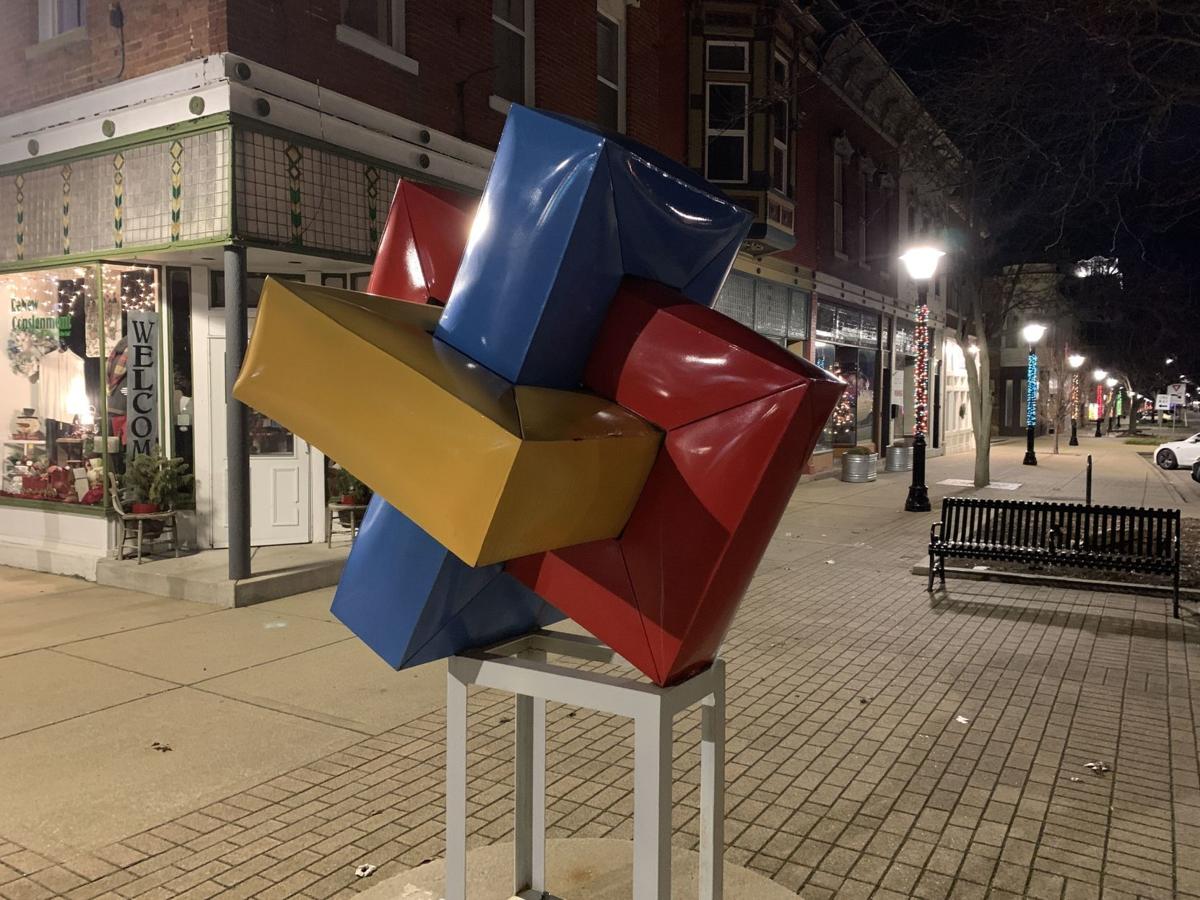 This sculpture stands on Franklin Street. It is one of several sculptures greeting shoppers and fostering an appreciation for public art in the city. Staff photo by Doug Ross

Doug Ross, The Times