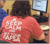 T-shirt advice: While the FAFSA can be a daunting task for future college students and their parents, they could receive one-on-one advice at College Goal on Nov. 5, 3017, at Ivy Tech. Tribune-Star file/ Austen Leake