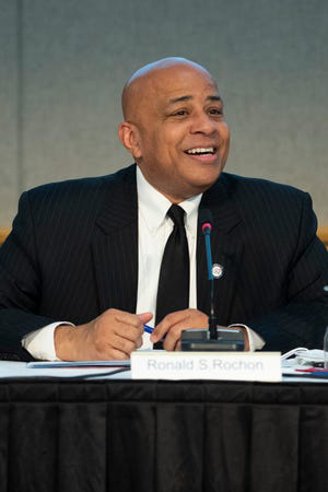 University of Southern Indiana President Ronald Rochon, Feb. 7, 2022. Staff photo by Denny Simmons
