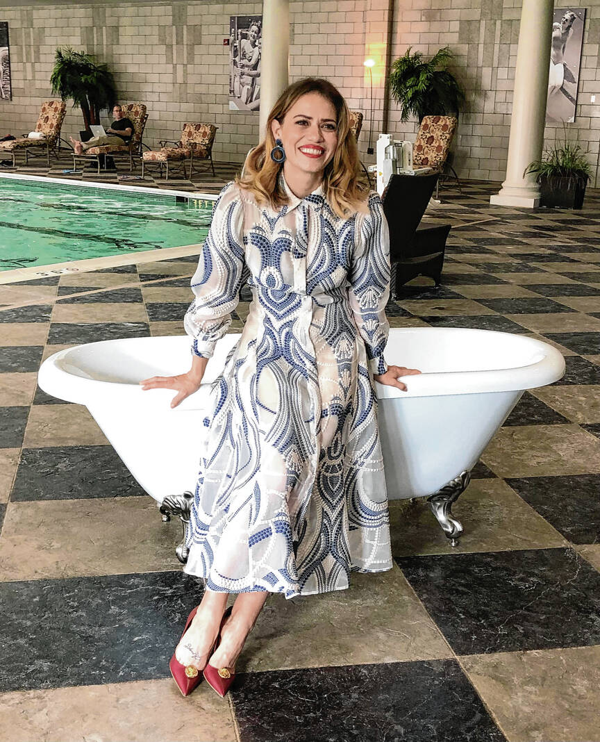 Bethany Joy Lenz, best known for her roles in “One Tree Hill” and “Dexter,” was at West Baden Springs Hotel on Friday for the premiere of “So Cold the River,” in which she stars. The movie was filmed at the hotel and in the French Lick community in 2020. Lori McDonald | The Tribune